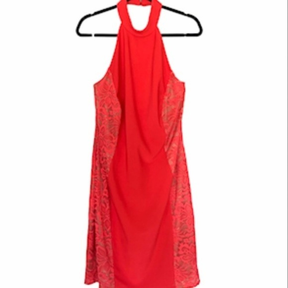 Teeze Me Coral High Neck Dress size 14